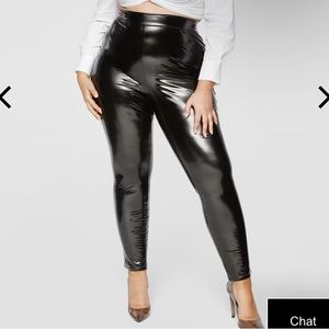 Plus size vinyl leggings